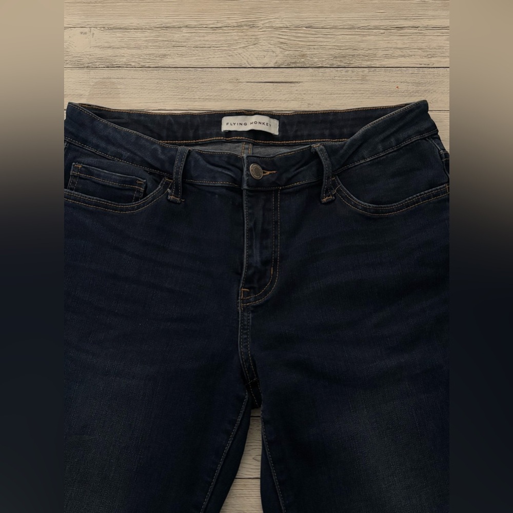 Flying Monkey Men's Deep Indigo Skinny Jeans